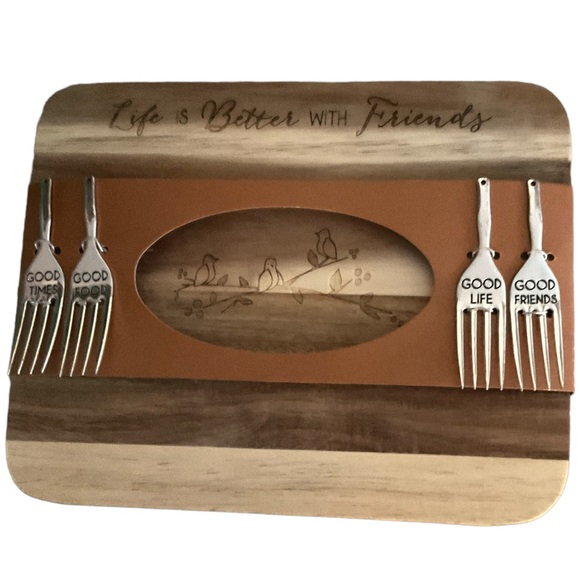 Host With The Mostest Acacia Bread Board Set NWOT - Picture 2 of 4